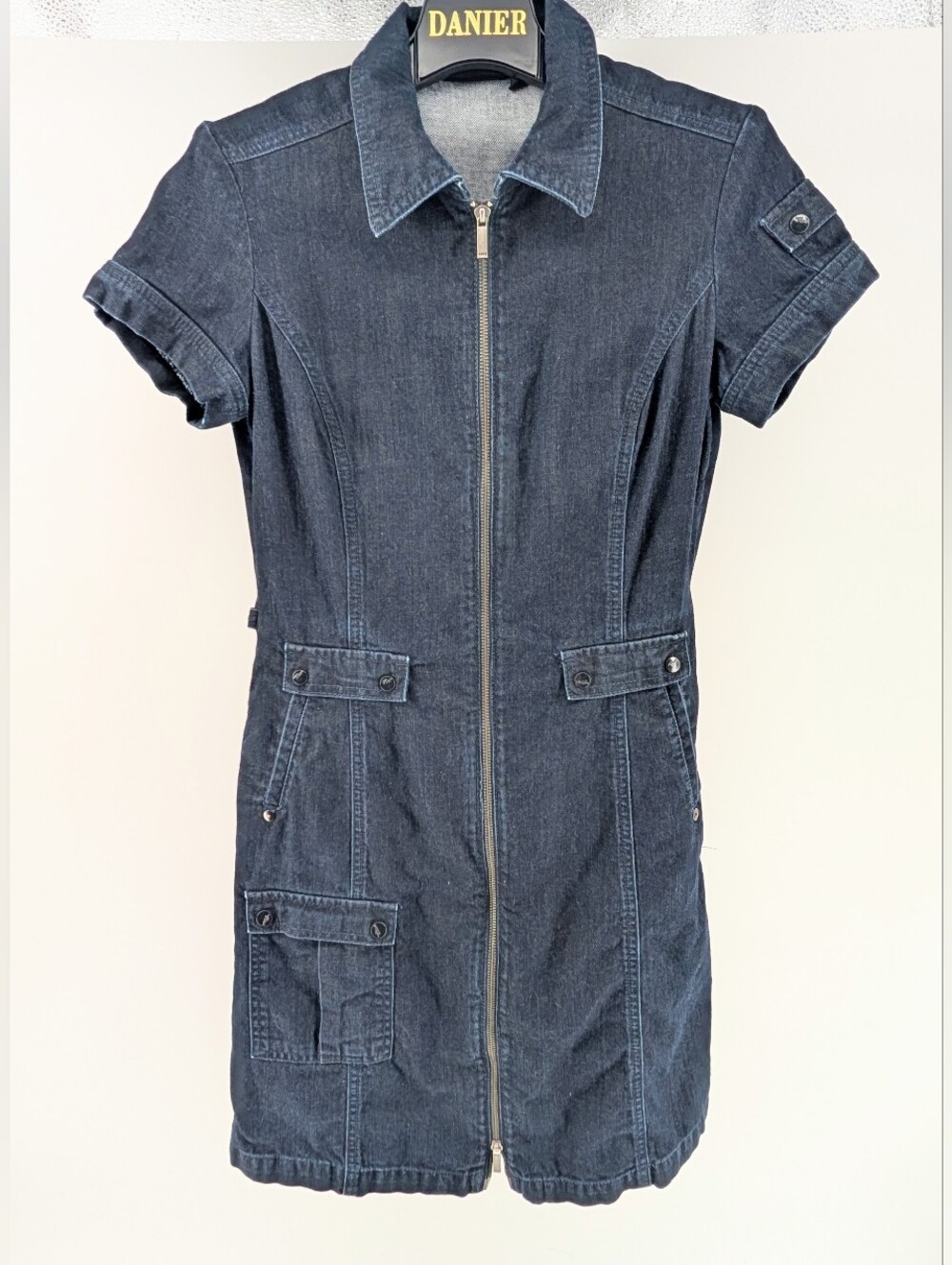 Mexx Dark Indigo Denim Dress With Full Length Zipper